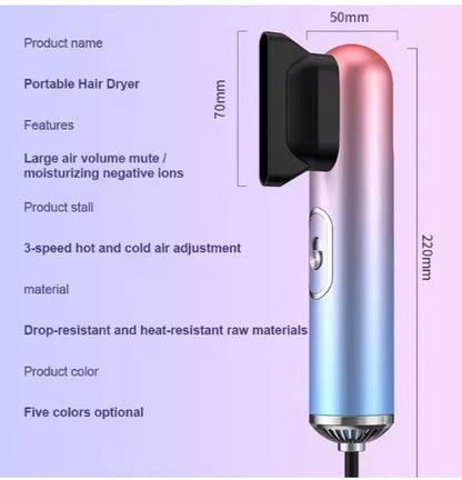 Glamiya™ AeroSleek Compact Hair Dryer & Styler
