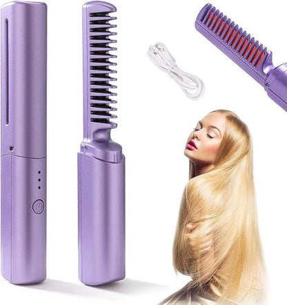 Glamiya SilkComb™ Cordless Ion Hair Straightener Comb